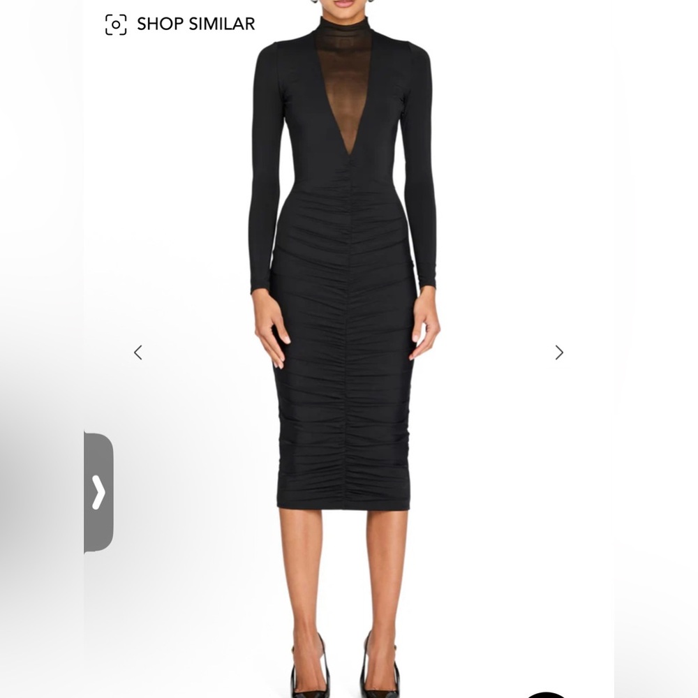 SER.O.YA Sophisticated Black Long Sleeve Dress